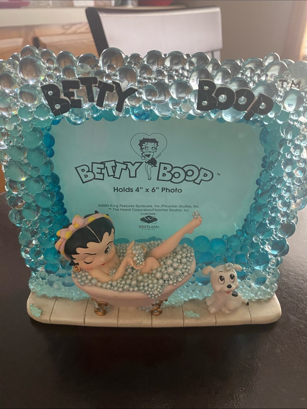 Betty Boop Turquoise Blue Bubble Bath Photo Frame